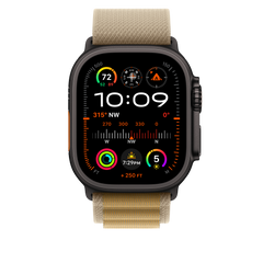 49mm Tan Alpine Loop - Medium - Black Titanium Finish