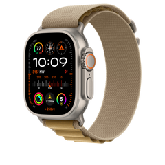 49mm Tan Alpine Loop - Small - Natural Titanium Finish