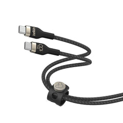 Belkin USB-C to USB-C 2.0, Braid Sil, 2M,DY,D100-Black