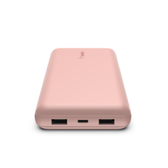 Belkin 20K POWER BANK, USB-A & C 15W, ROSE GOLD