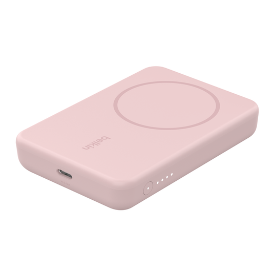 Belkin BOOST CHARGE Magnetic Wireless + Stand Power Bank, Pink 5000mAh