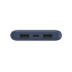 Belkin BOOST CHARGE 3-Port Power Bank 10K + USB-A to USB-C Cable, Blue