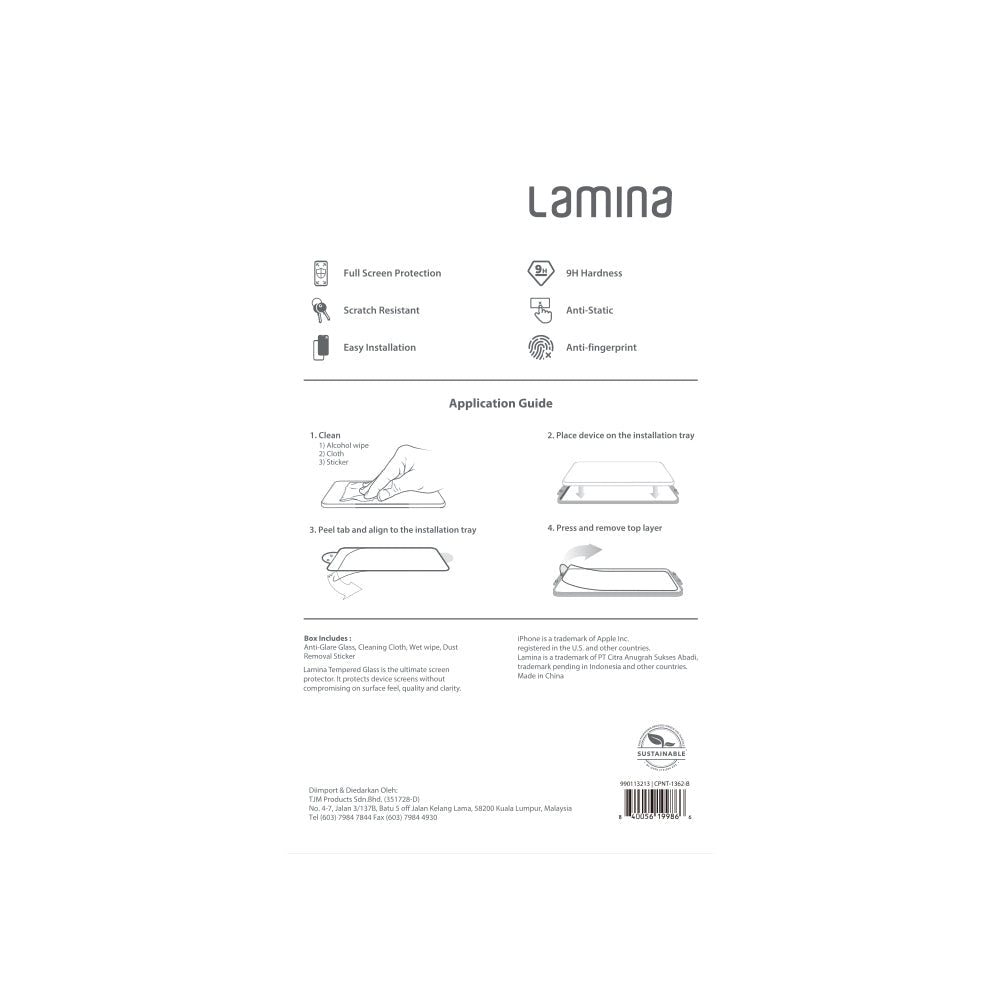 Lamina Tempered Glass for iPhone 15 Pro - Matte