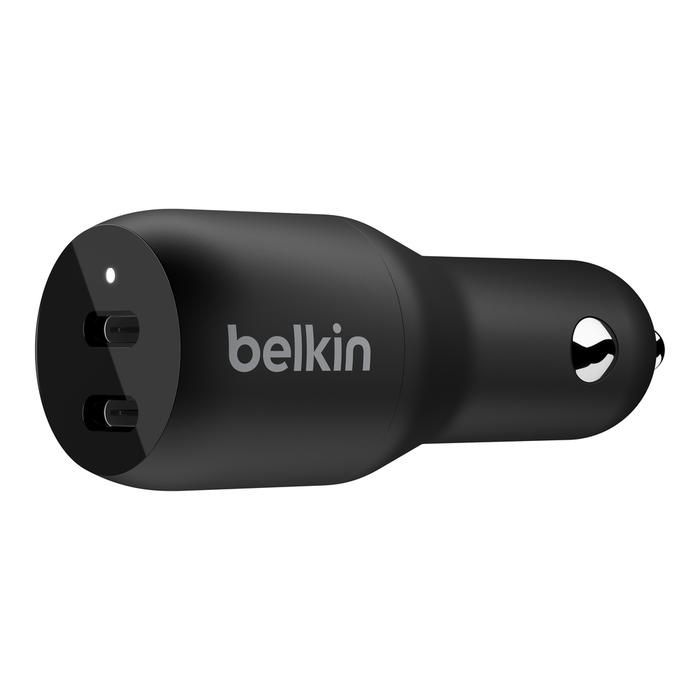 Belkin Dual USB-C Car Charger 18W X2, BLK