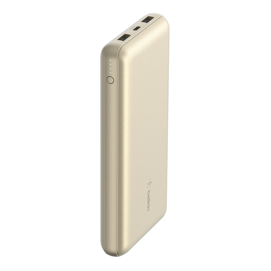 Belkin 20K POWER BANK, USB-A & C 15W, GOLD