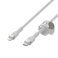 Belkin USB-C TO LTG, BRAID SIL, 2M, WHT