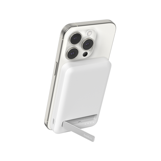 Belkin 5K QI2 Wireless Powerbank + Kick Stand - White