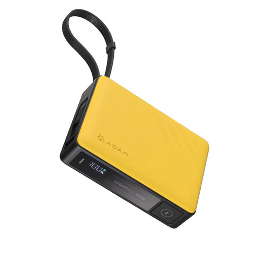ADAM elements GRAVITY 30W Fast Charging Power Bank with Built-In Cable - Yellow