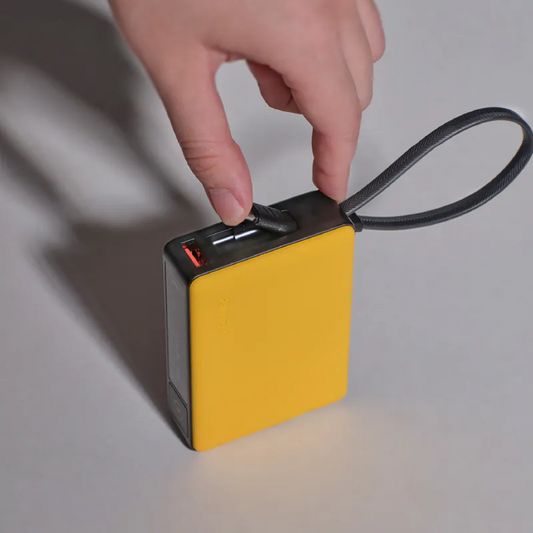ADAM elements GRAVITY 30W Fast Charging Power Bank with Built-In Cable - Yellow