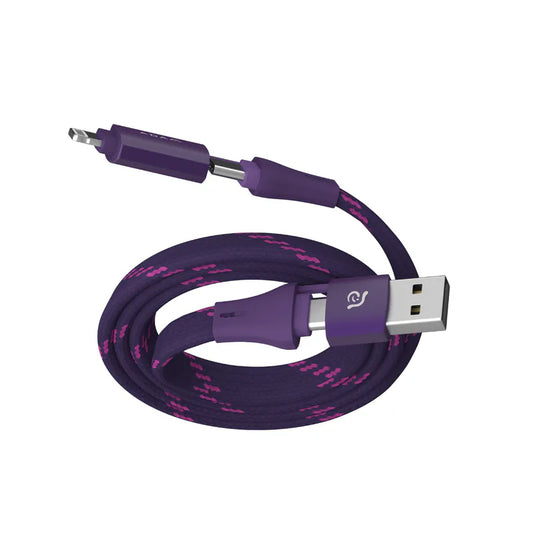 ADAM elements  PeAk MF401 4-in-1 60W Magnetic Flat Charging Cable (Purple)