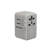 ADAM elements T35L 35W Universal Travel Adapter with Built-In USB-C Cable (Grey)