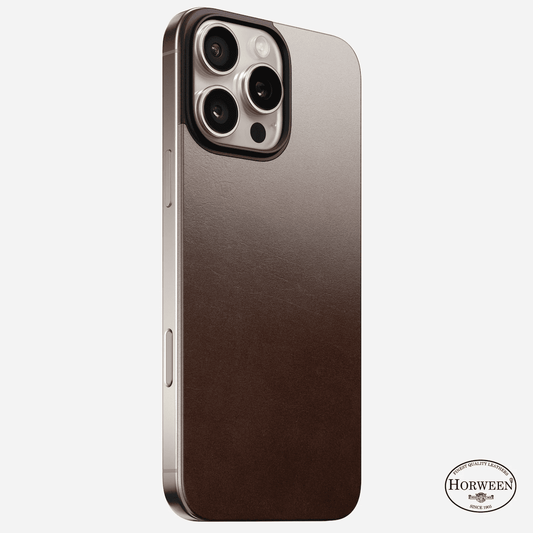 Nomad iPhone 16 Pro Max Magnetic Leather Back | Horween Leather | MagSafe Rustic Brown