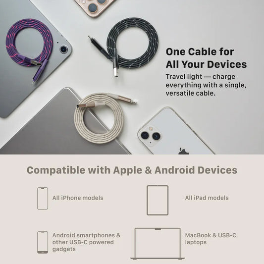 ADAM elements  PeAk MF401 4-in-1 60W Magnetic Flat Charging Cable (Titanium)