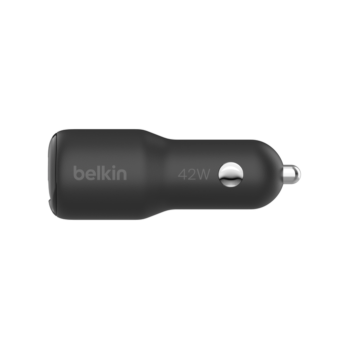 Belkin 42W Car Charger, 30W PD PPS USB-C, 12W USB-A,Black