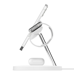 Belkin BOOST CHARGE PRO 3-in-1 Wireless Charging Stand with MagSafe (White)