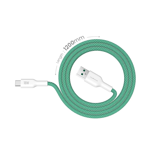 ALPHA Cable USB to Type C - Green (ALUSB-2C (A to C) (30W)