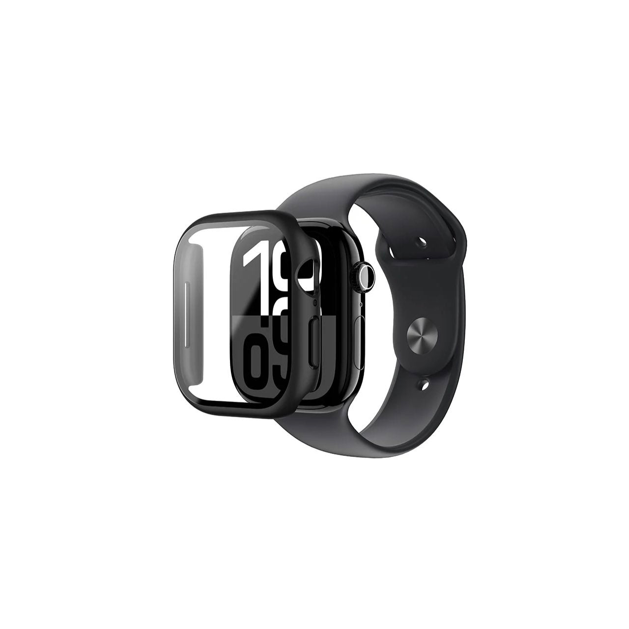 AMAZINGTHING Radix Glass  With Case For Watch Series 10 (46mm) - Black