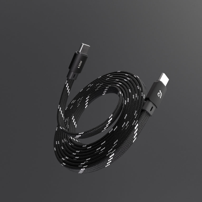 ADAM elements CASA MF100 USB-C to USB-C 60W Magnetic Charging Cable 100cm (Black) (Flat)