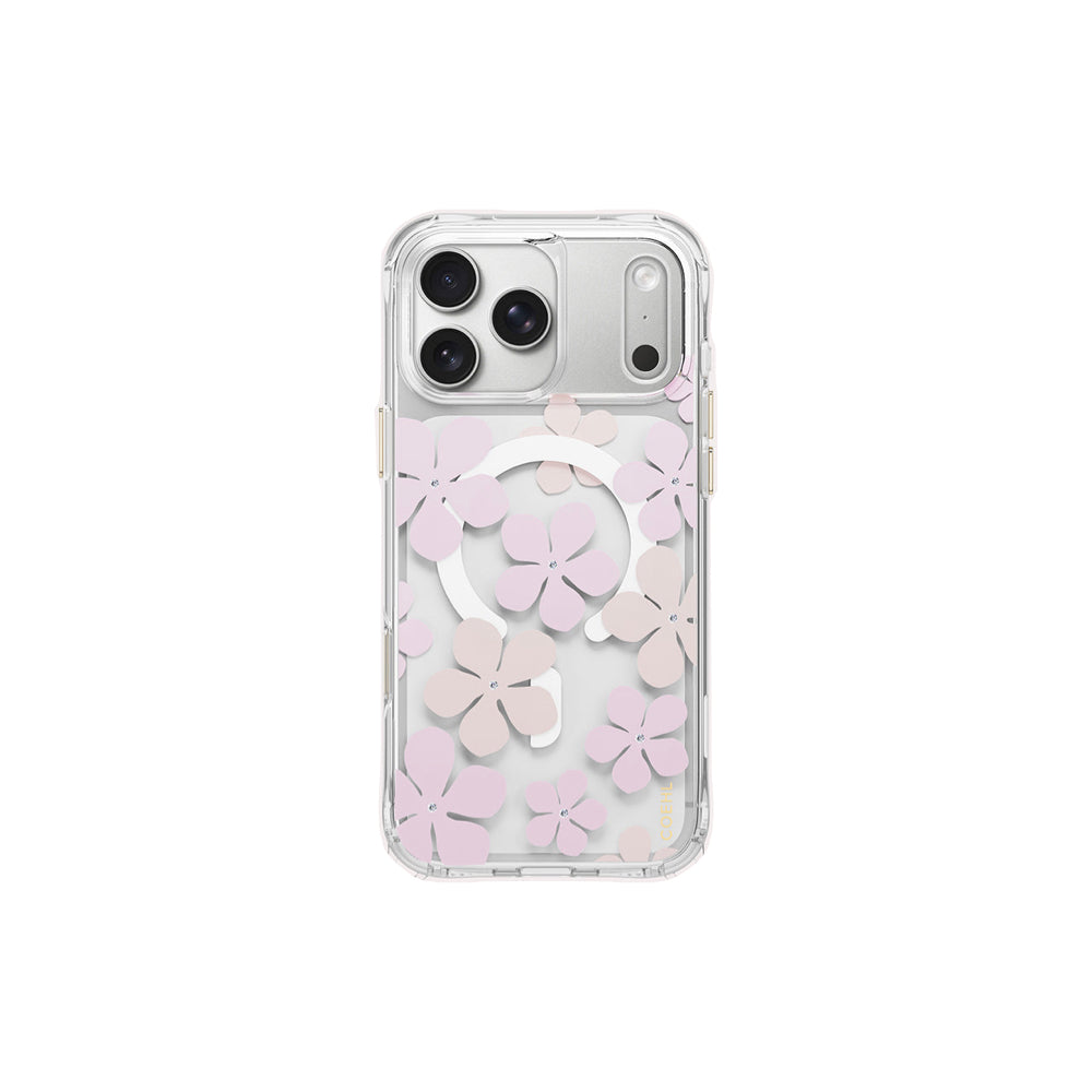 Uniq Coehl Mila Magnetic Charging Case for iPhone 18 Pro 6.3 - Blush Bloom