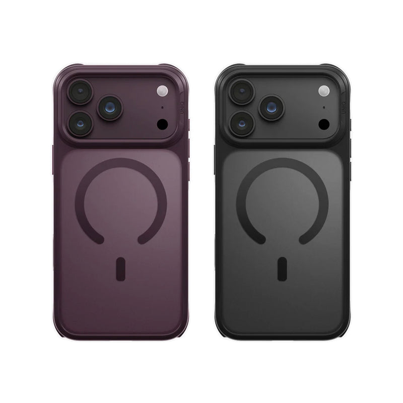 Uniq Veren Hybrid Magclick Charge Case for iPhone 18 Pro Max 6.9-inch - Burgundy Frost