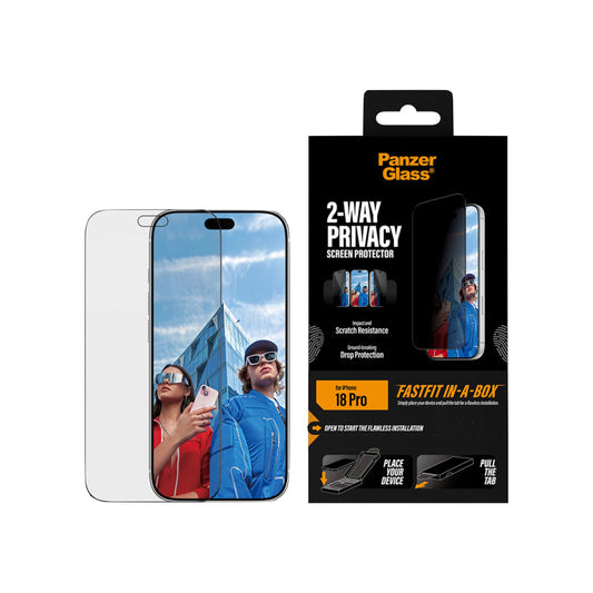 PanzerGlass Apple iPhone 18 Pro UWF w. Fastfit In-A-Box - Privacy