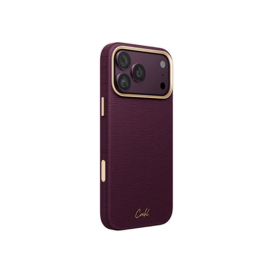 Uniq Coehl Mirelle Magnetic Charging Case for iPhone 18 Pro Max - Ruby Merlot