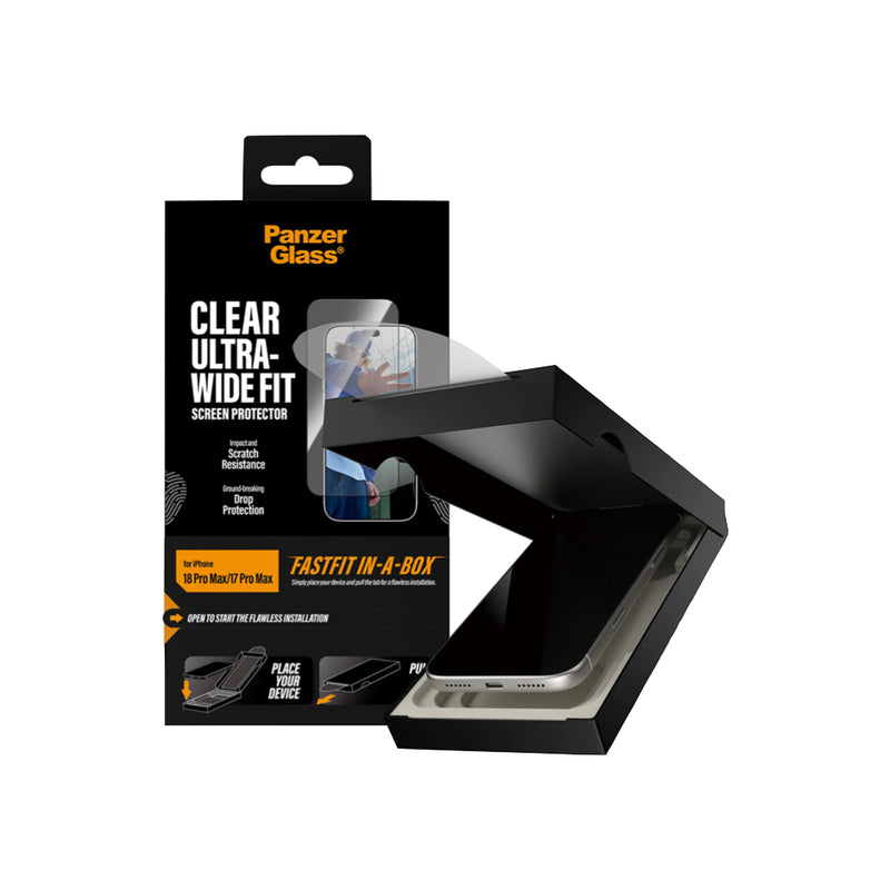 PanzerGlass Apple iPhone 18 Pro Max UWF w. Fastfit In-A-Box - Clear