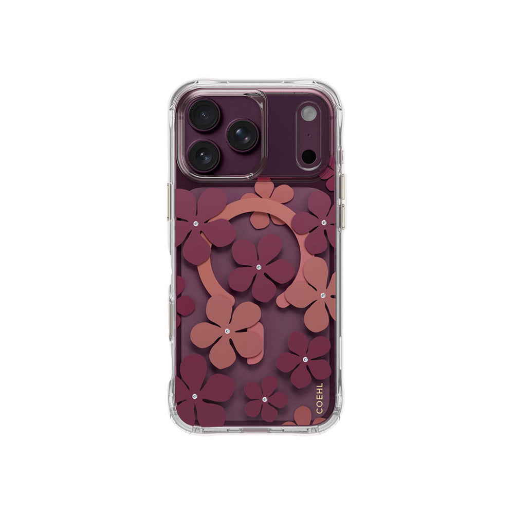 Uniq Coehl Mila Magnetic Charging Case for iPhone 18 Pro 6.3 - Blush Bloom