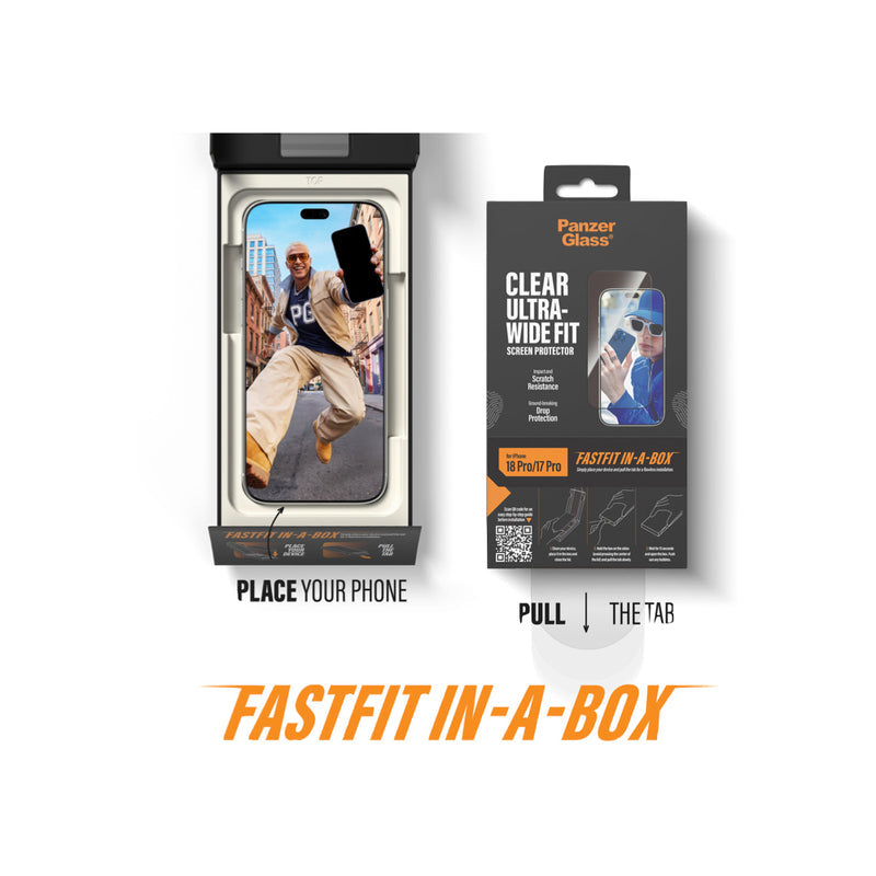 PanzerGlass Apple iPhone 18 Pro Max UWF w. Fastfit In-A-Box - Clear