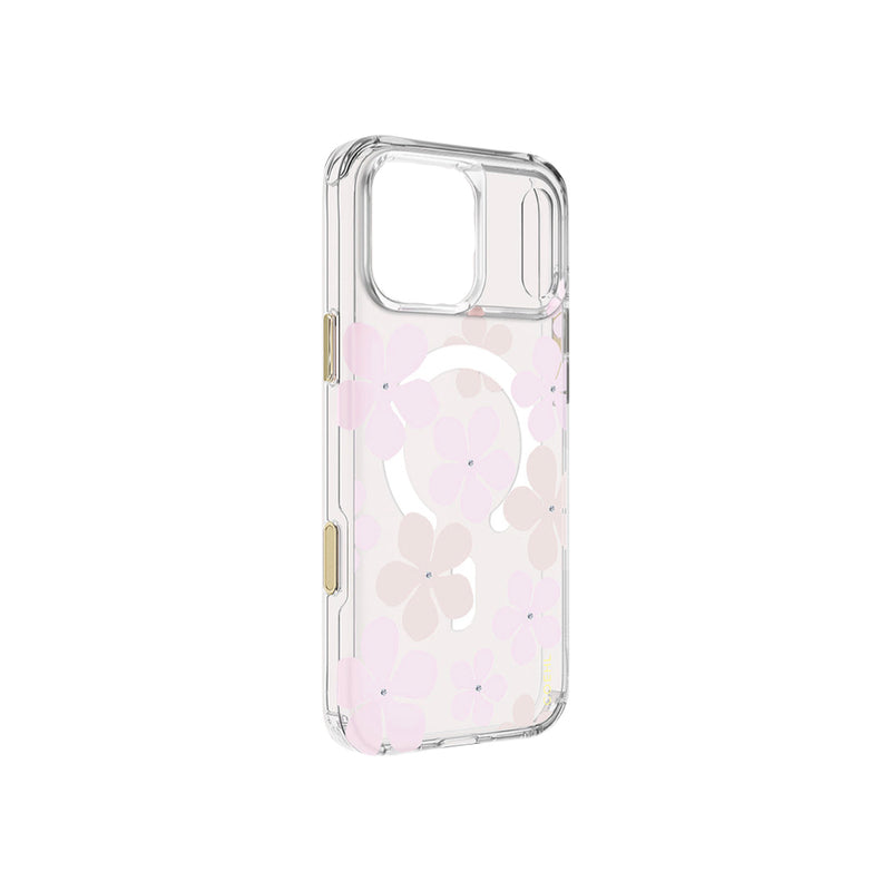 Uniq Coehl Mila Magnetic Charging Case for iPhone 18 Pro 6.3 - Blush Bloom