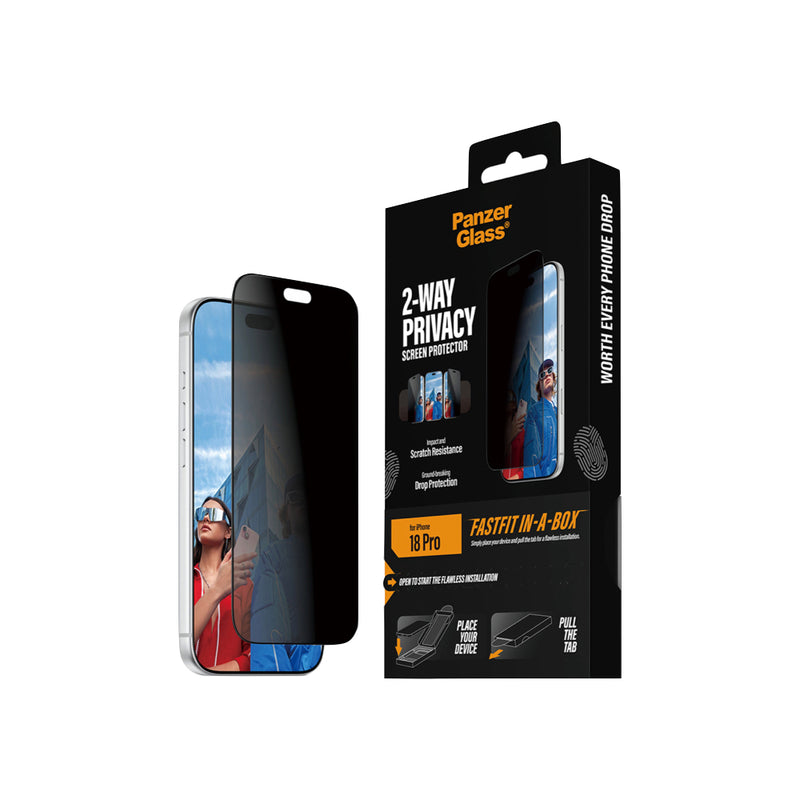 PanzerGlass Apple iPhone 18 Pro Max UWF w. Fastfit In-A-Box - Privacy
