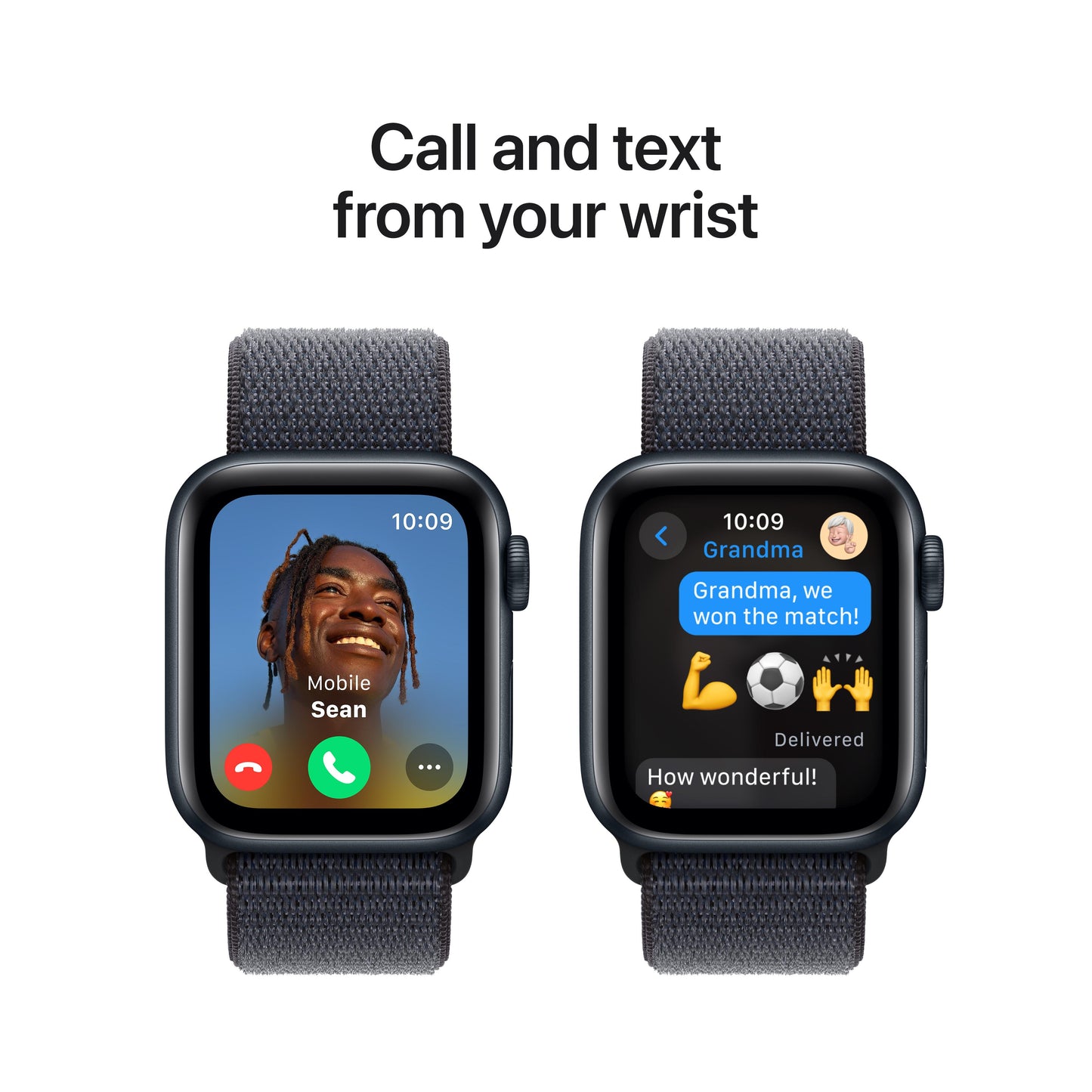 Apple Watch SE GPS 40mm Midnight Aluminium Case with Ink Sport Loop