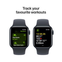 Apple Watch SE GPS + Cellular 40mm Midnight Aluminium Case with Midnight Sport Band - M/L