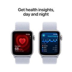 Apple Watch SE GPS + Cellular 40mm Silver Aluminium Case with Blue Cloud Sport Loop