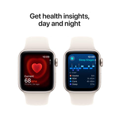 Apple Watch SE GPS + Cellular 40mm Starlight Aluminium Case with Starlight Sport Band - M/L