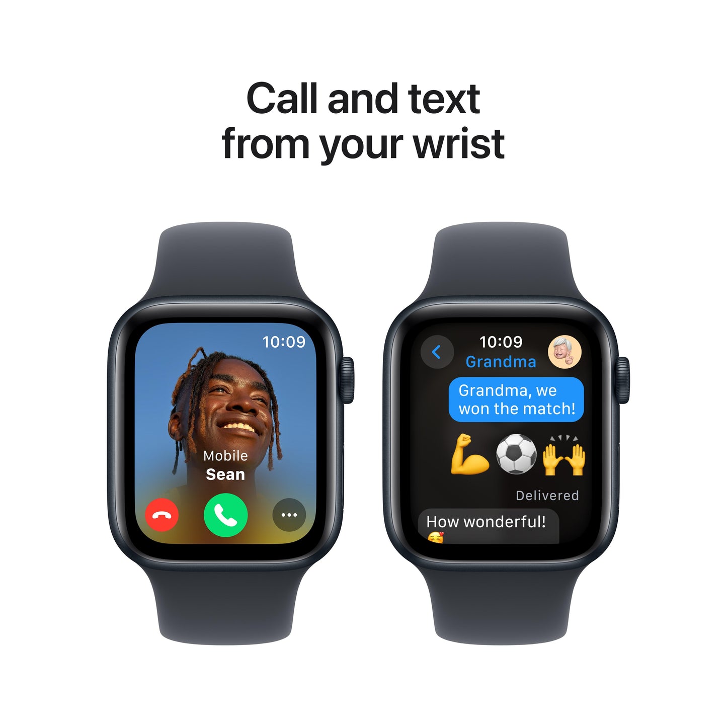 Apple Watch SE GPS 44mm Midnight Aluminium Case with Midnight Sport Band - S/M