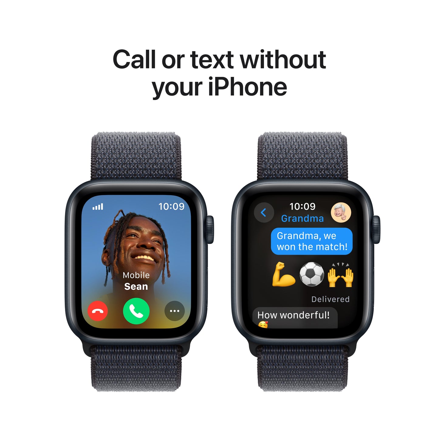 Apple Watch SE GPS + Cellular 44mm Midnight Aluminium Case with Ink Sport Loop