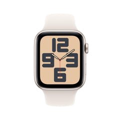 Apple Watch SE GPS + Cellular 44mm Starlight Aluminium Case with Starlight Sport Band - M/L