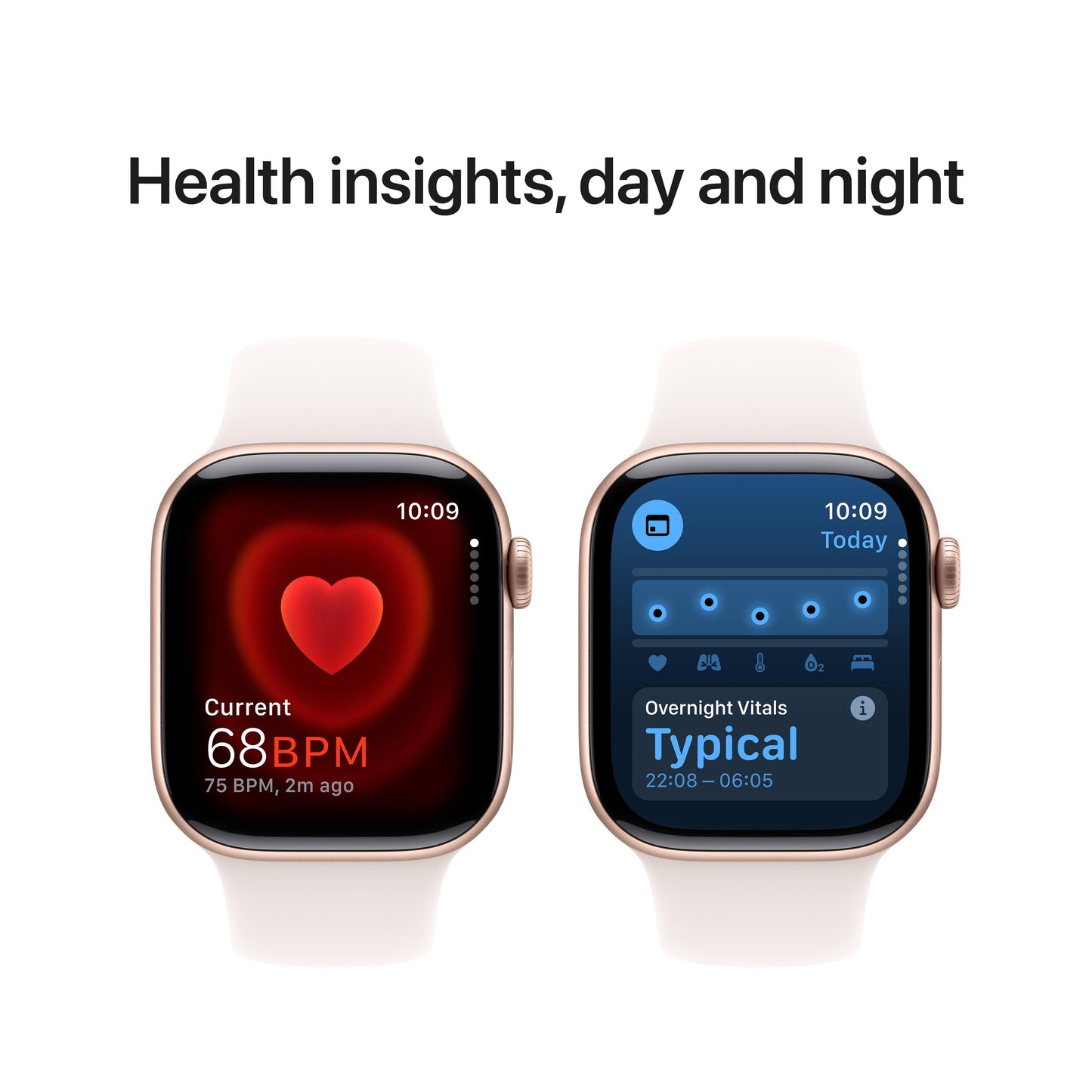 Apple Watch Series 10 GPS + Cellular 42mm Rose Gold Aluminium Case with Light Blush Sport Band - M/L