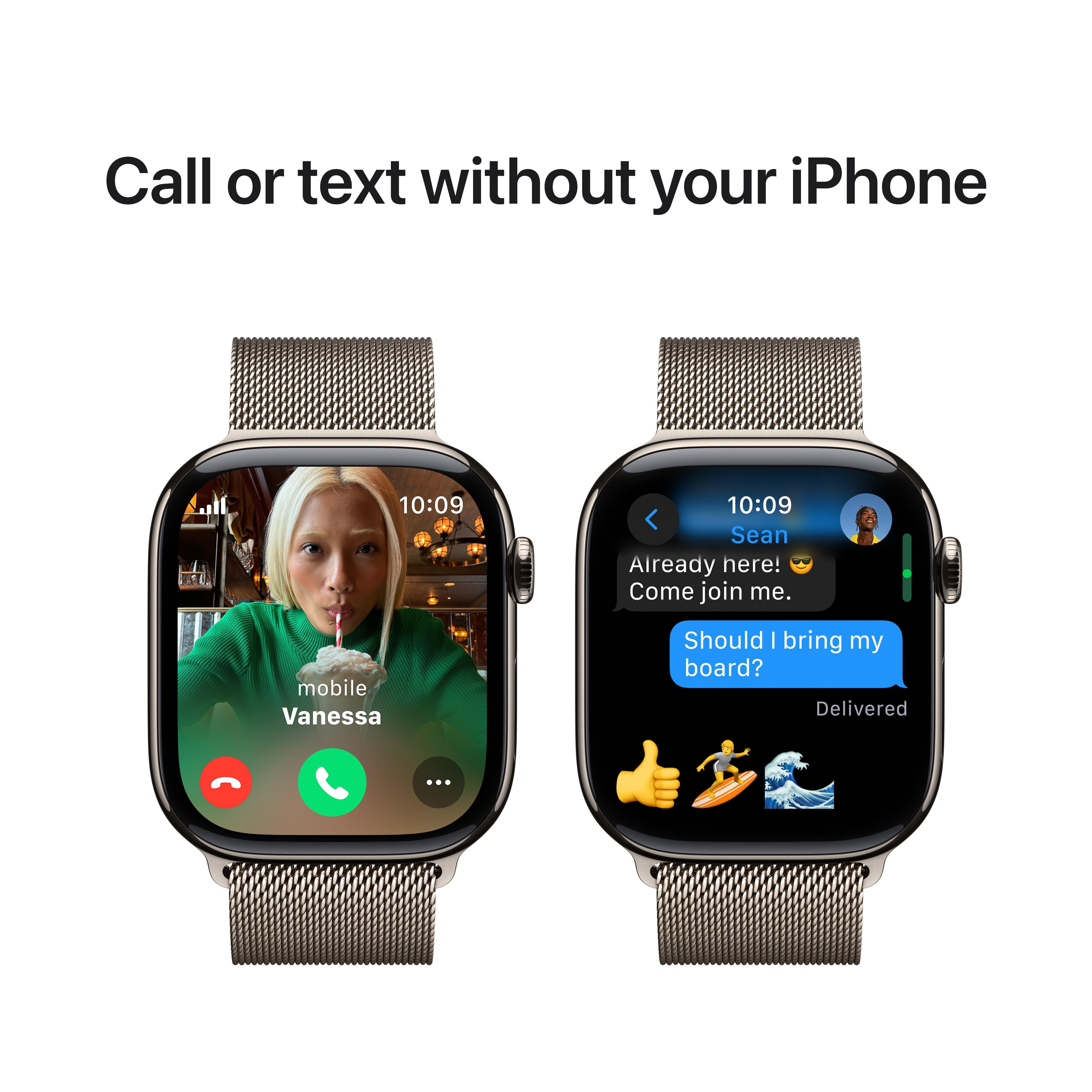 Apple Watch Series 10 GPS Cellular 46mm Natural Titanium Case with N Switch
