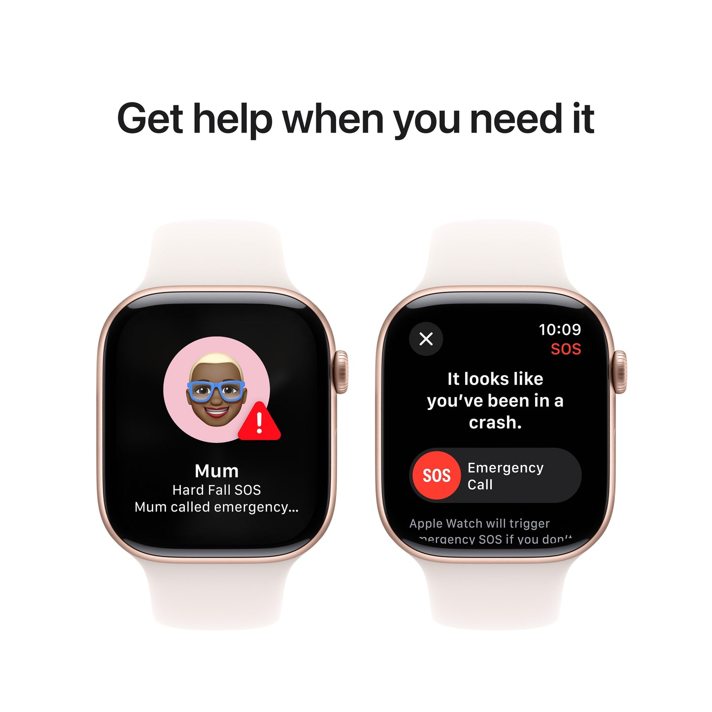 Apple Watch Series 10 GPS + Cellular 46mm Rose Gold Aluminium Case with Light Blush Sport Band - S/M