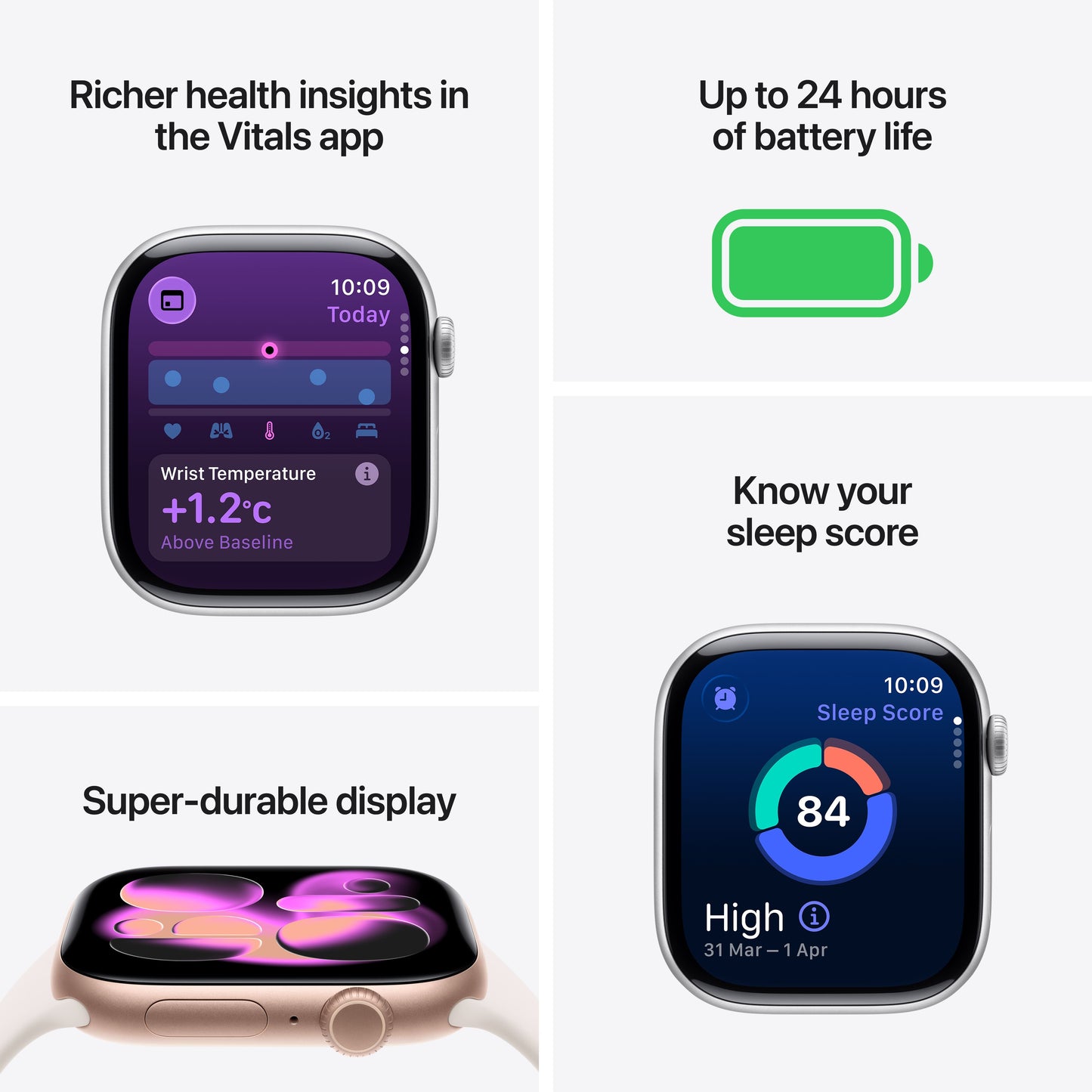 Apple Watch Series 11 GPS + Cellular 46mm Gold Titanium Case with Light Blush Sport Band - M/L