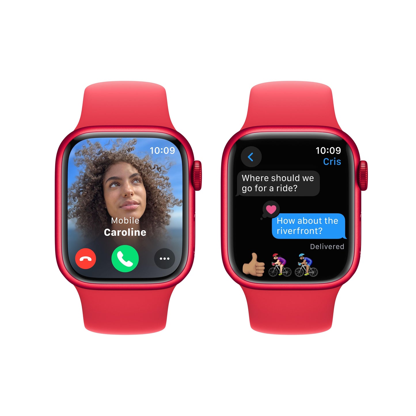 Apple Watch Series 9 GPS 41mm (PRODUCT)RED Aluminium Case with (PRODUCT)RED Sport Band - M/L
