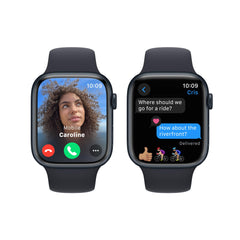 Apple Watch Series 9 GPS 45mm Midnight Aluminium Case with Midnight Sport Band - S/M
