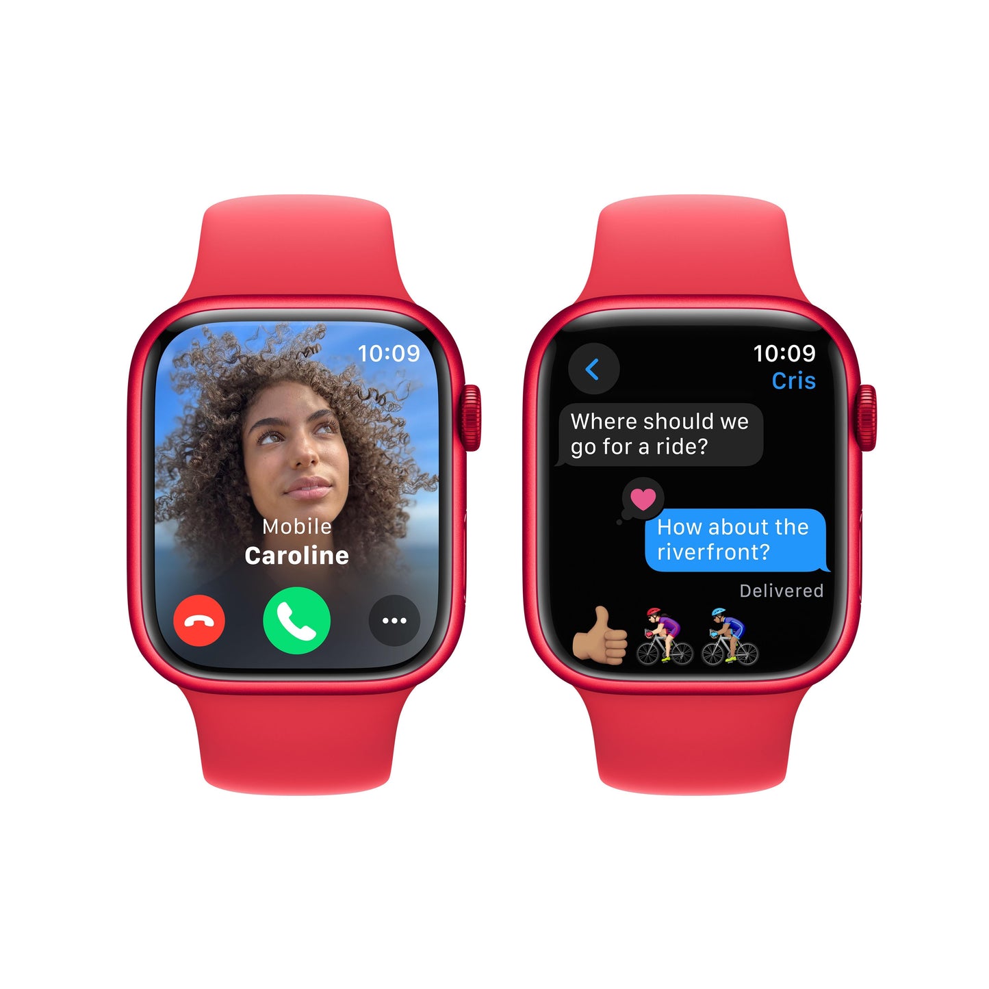 Apple Watch Series 9 GPS 45mm (PRODUCT)RED Aluminium Case with (PRODUCT)RED Sport Band - S/M