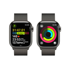 Apple Watch Series 9 GPS + Cellular 41mm Graphite Stainless Steel Case with Graphite Milanese Loop