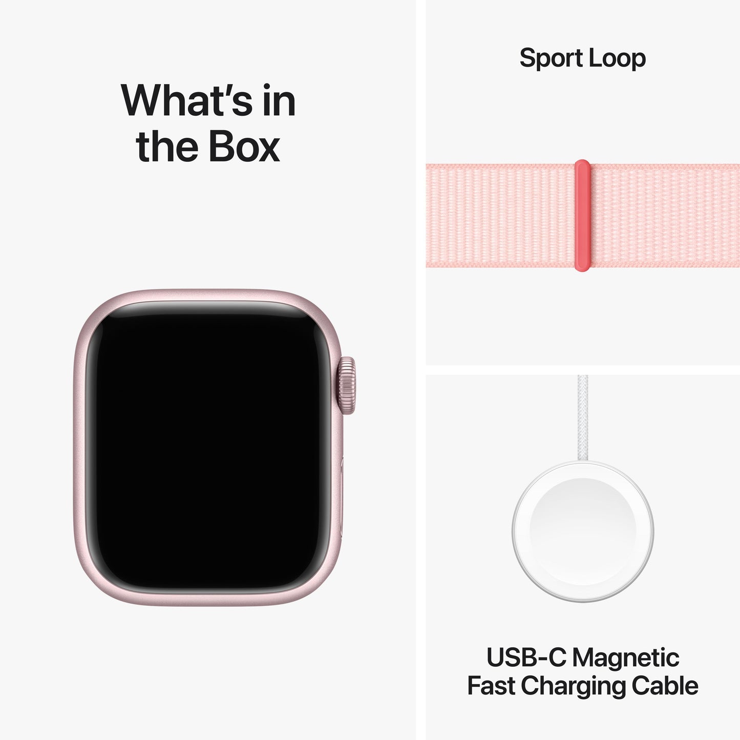 Apple Watch Series 9 GPS + Cellular 41mm Pink Aluminium Case with Light Pink Sport Loop