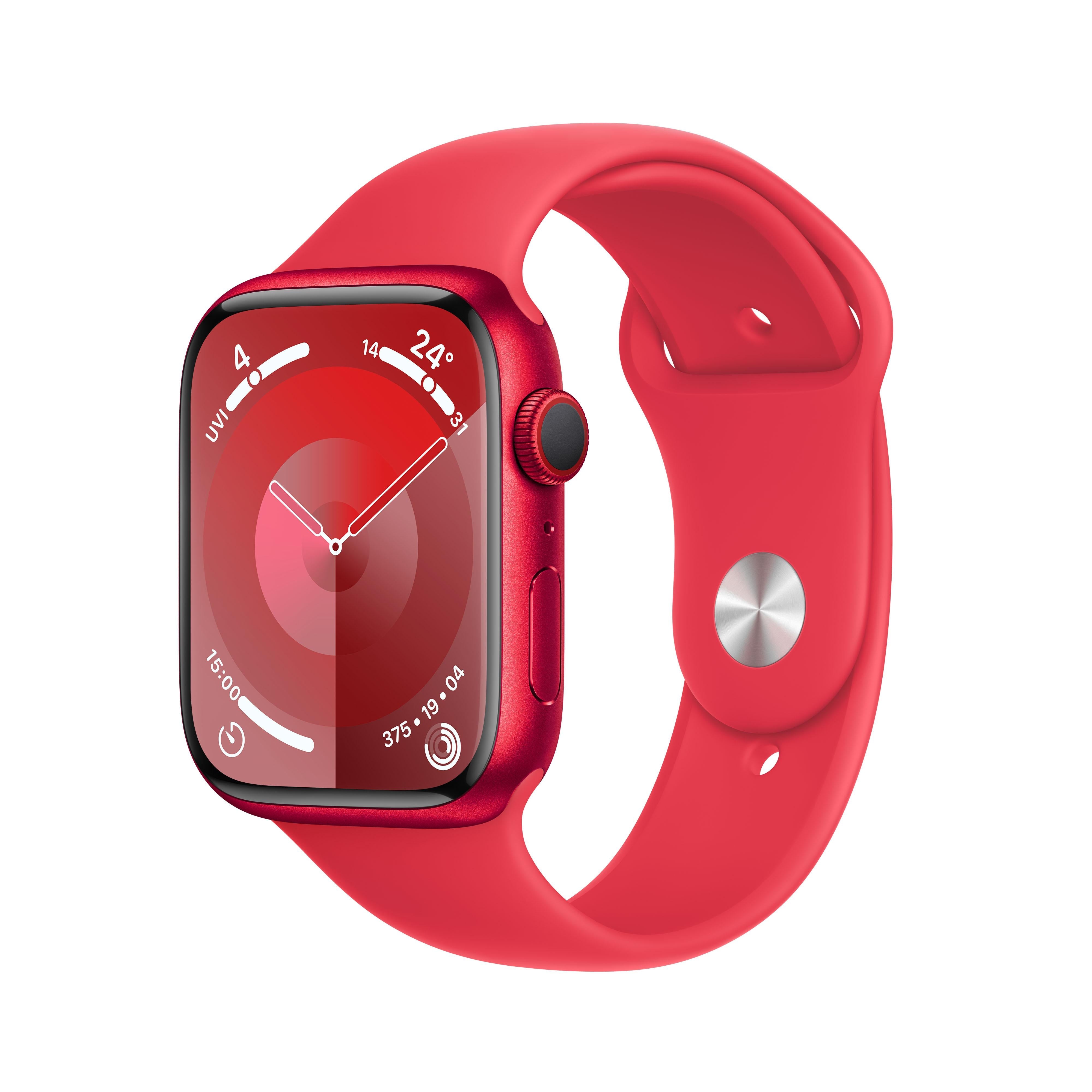 Apple Watch Series 9 GPS Cellular 45mm PRODUCT RED Aluminium Case with PRODUCT RED Sport Band M L