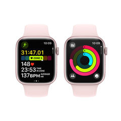 Apple Watch Series 9 GPS + Cellular 45mm Pink Aluminium Case with Light Pink Sport Band - M/L