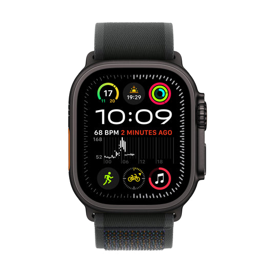 2024 Apple Watch Ultra 2 GPS + Cellular 49mm Black Titanium Case with Black Trail Loop - M/L